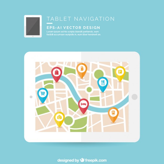 Tablet navigation  Vector |  Download
