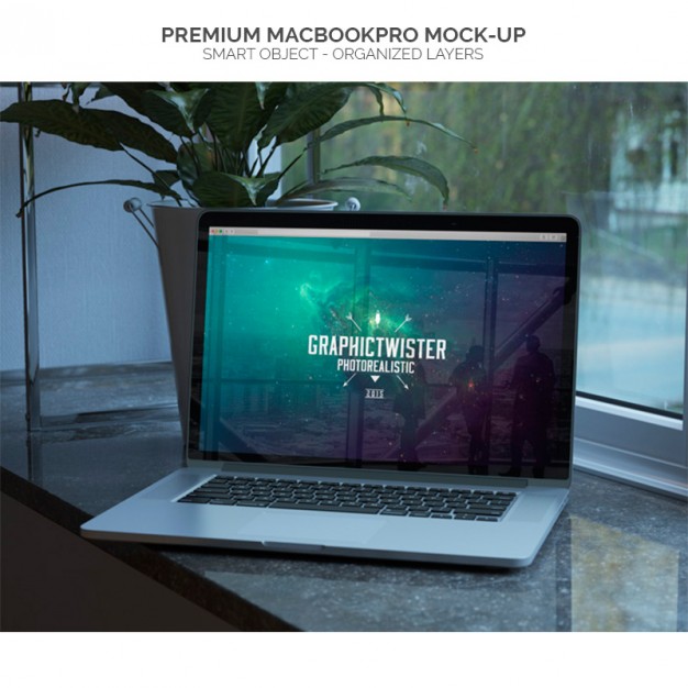 Mock-up of macbookpro  PSD file |  Download