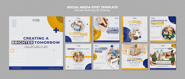 PSD | Social activity and charity instagram posts