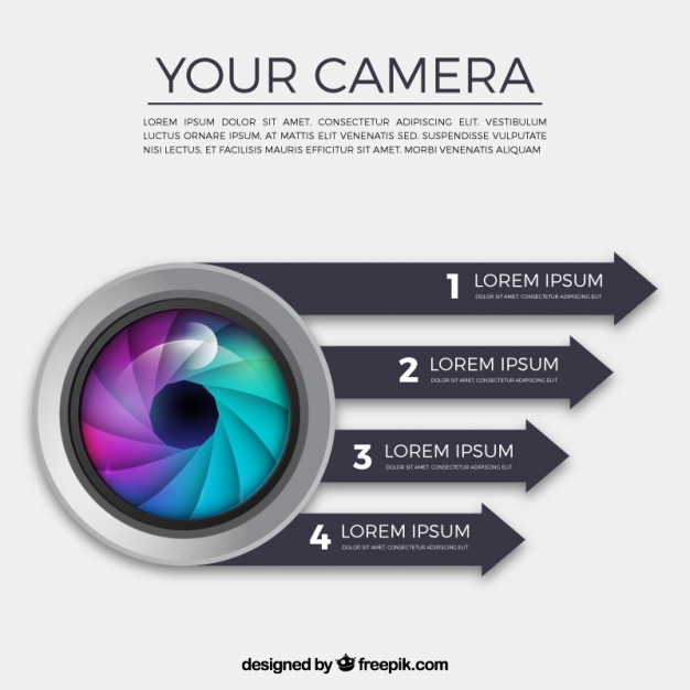 Camera infographic  Vector |  Download
