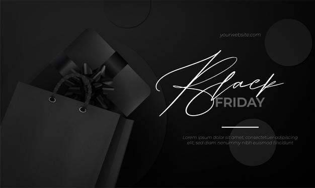 Vector | Realistic black friday sale with 3d elements