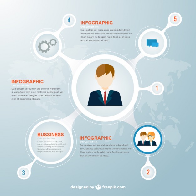 Circles business infographic  Vector |   Download