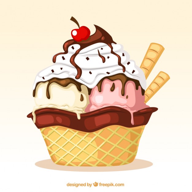 Delicious ice cream  Vector |   Download