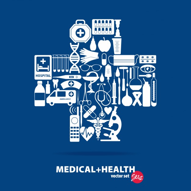 Medical icons background design  Vector |  Download