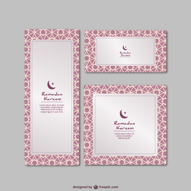 Ramadan kareem cards  Vector |  Download