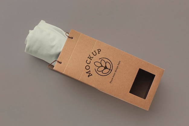 PSD | Ecological t-shirt packaging mockup