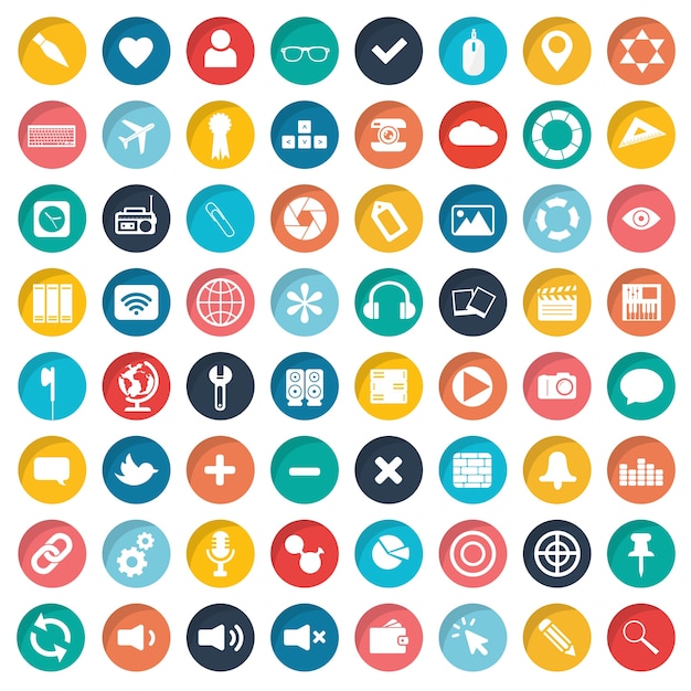 Vector | App icon set for websites and mobiles