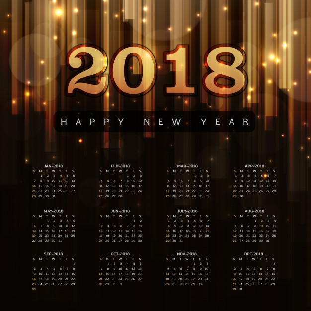 Happy New Year 2018 Elegant Royal background with Golden Bars Effect  Vector |  Download