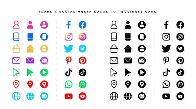 Vector | Social media logos and icons set