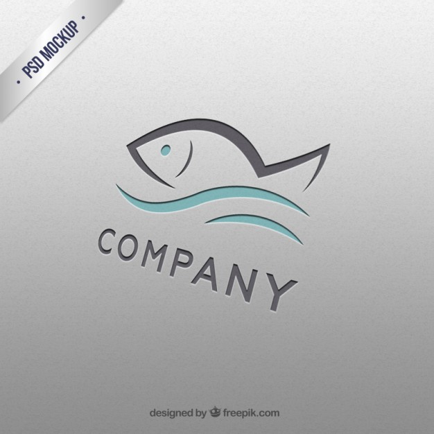 Fish logo template  PSD file |  Download