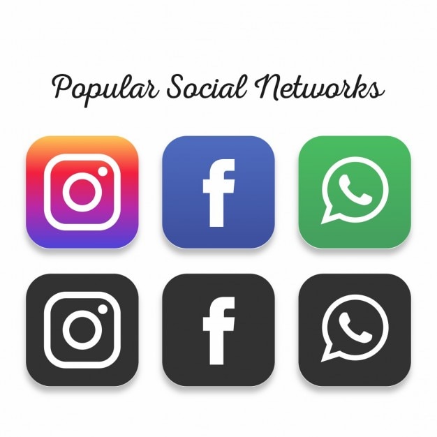 Vector | Popular social networking icons