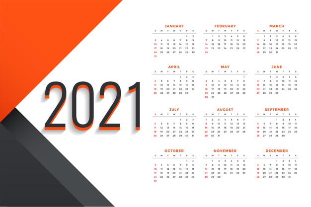 Vector | Modern professional 2021 business calendar design template