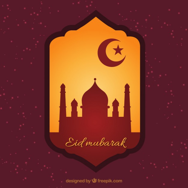Eid mubarak badge  Vector |  Download