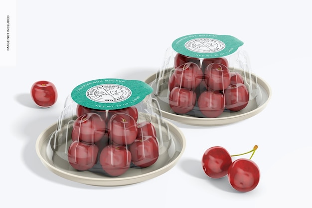 PSD | Cherries boxes mockup
