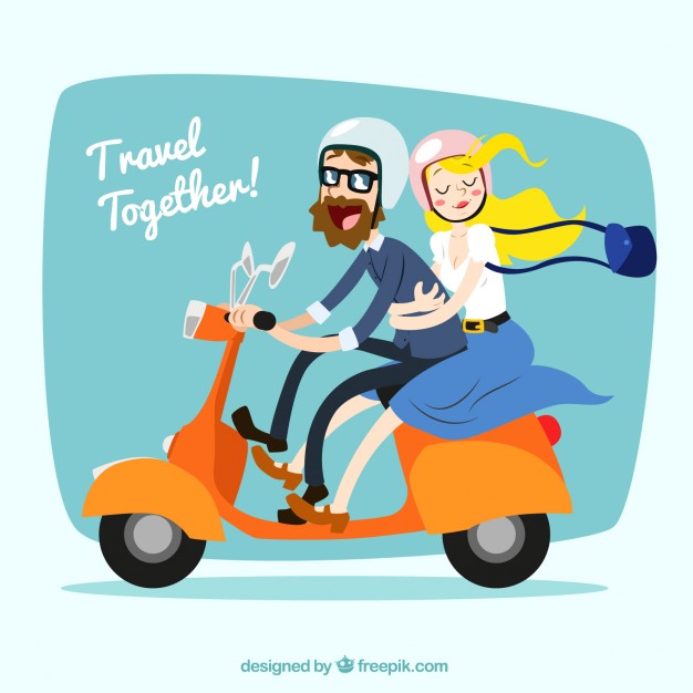 Travel together!  Vector |   Download