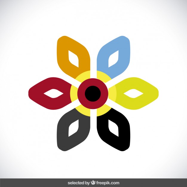 Floral colorful logo  Vector |  Download
