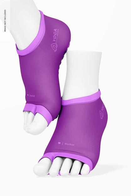 PSD | Yoga socks mockup side view