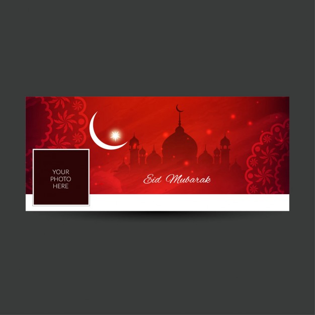 Eid mubarak facebook timeline cover  Vector |  Download