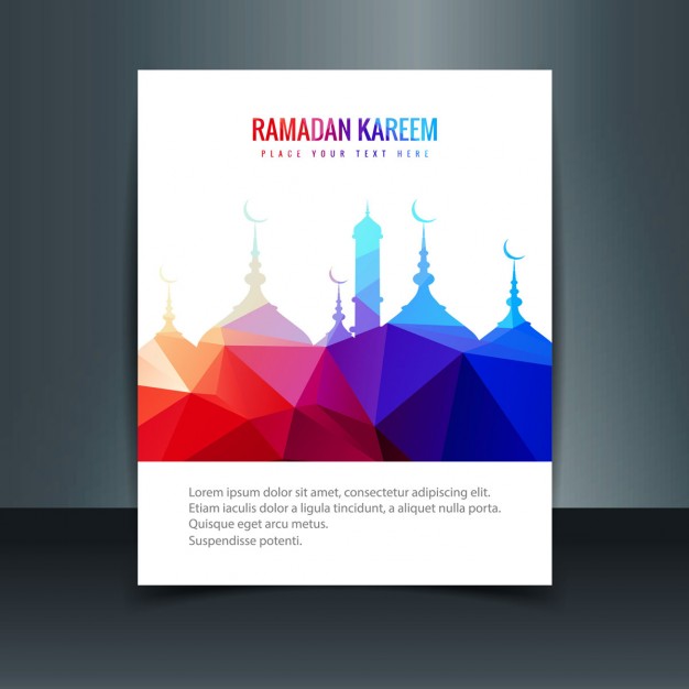 Ramadan kareem brochure   Vector |  Download