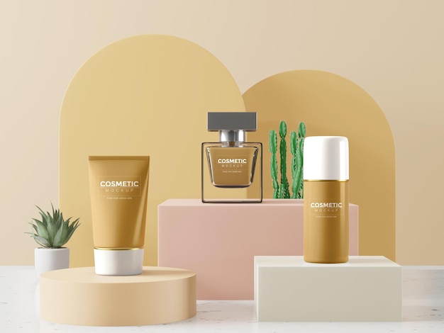PSD | Cosmetic product packaging mockup