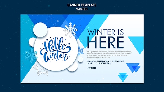 PSD | Winter banner template design