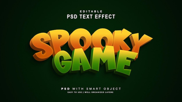 PSD | Spooky game text effect