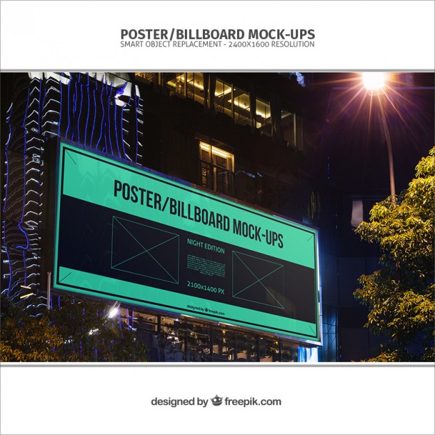 Advertising billboard mockup  PSD file |  Download