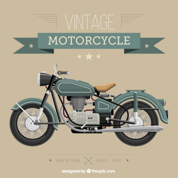 Vintage motorcycle  Vector |  Download