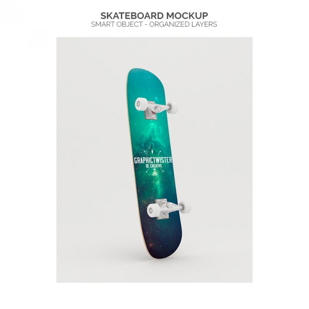 Skateboard realistic mock up  PSD file |  Download