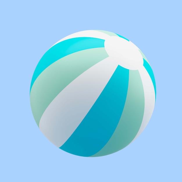 PSD | 3d rendering of beach ball travel icon