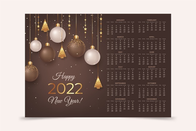 Vector | Realistic 2022 calendar template