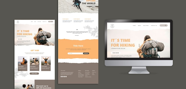 PSD | Hiking concept web template