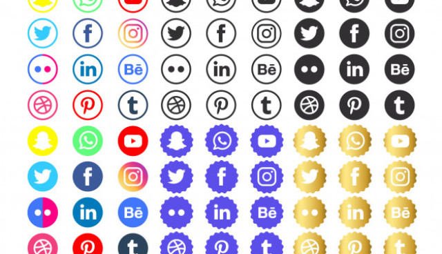 Social media logotype collection |  Vector