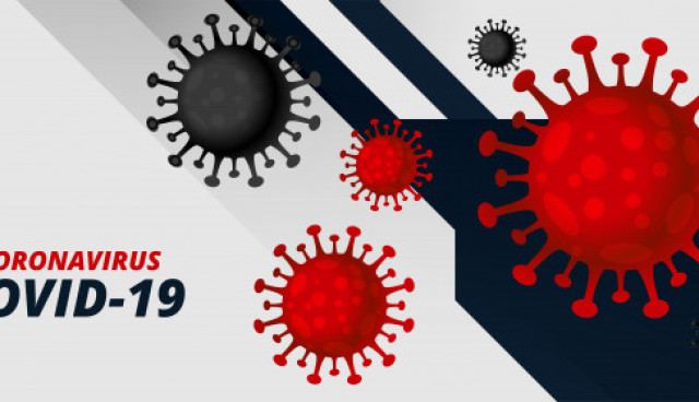 Coronavirus covid-19 pandemic outbreak virus background concept |  Vector